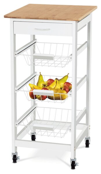 Servírovací stolek bílý DR-043
