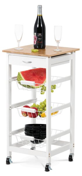 Servírovací stolek bílý DR-043