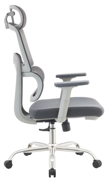Ergonomická kancelářská židle DYNAMIC - šedá síťovina / nosnost 150 kg