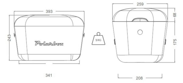 Chladicí box v petrolejové barvě 12 l Classic – Polarbox