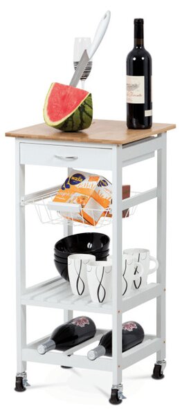 Servírovací stolek bílý DR-044