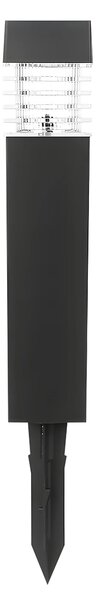 Exteriérové ​​solární zapichovací svítidlo Cube, 1x černé plastové stínítko