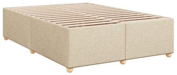 Box spring postel s matrací krémová 140x190 cm textil 3285378
