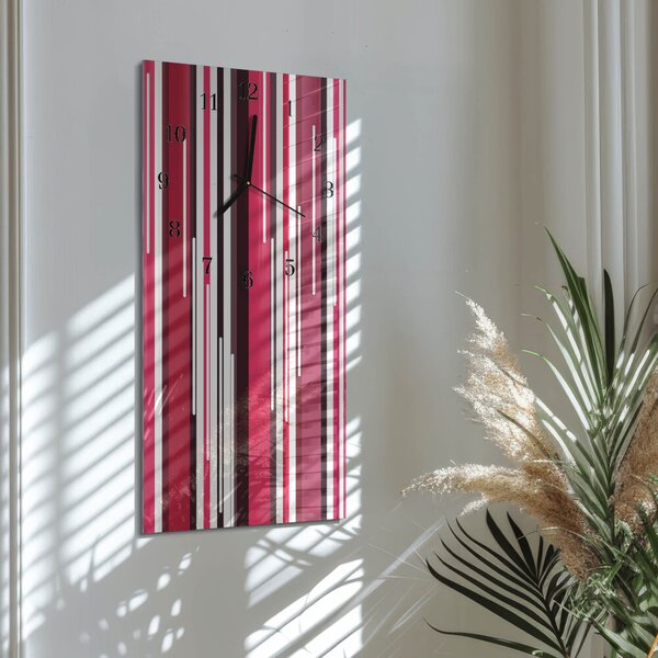 Skleněné hodiny vertikální Pruhy zsppc-30x60-00170946