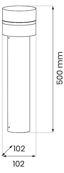 Exteriérové ​​svítidlo Mia, 1x plastové/černé kovové stínítko, (50 cm)