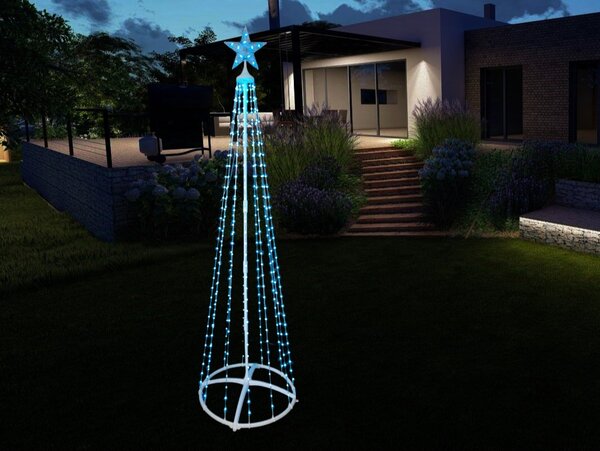 Světelný kužel - vícebarevný s možností nastavení stálé barvy, 1,8m vysoký, 370 LED, 8 programů