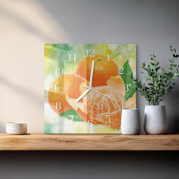 Skleněné hodiny Pomeranče zskb-30x30-00089957