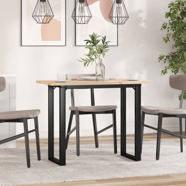 Jídelní stůl s O rámem 100 x 50 x 75,5 cm borové dřevo a ocel 3282741