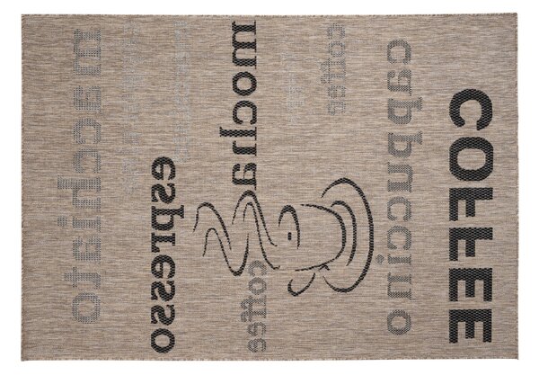 Makro Abra Kusový koberec Sisal MELISSA KF88A Kafe Popisy hnědý béžový Rozměr: 160x230 cm