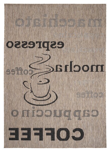 Makro Abra Kusový koberec Sisal MELISSA KF88A Kafe Popisy hnědý béžový Rozměr: 160x230 cm