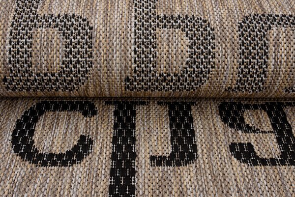 Makro Abra Kusový koberec Sisal MELISSA KF88A Kafe Popisy hnědý béžový Rozměr: 160x230 cm