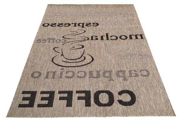 Makro Abra Kusový koberec Sisal MELISSA KF88A Kafe Popisy hnědý béžový Rozměr: 160x230 cm