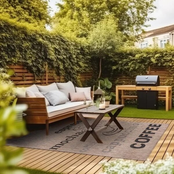 Makro Abra Kusový koberec Sisal MELISSA KF88A Kafe Popisy hnědý béžový Rozměr: 160x230 cm