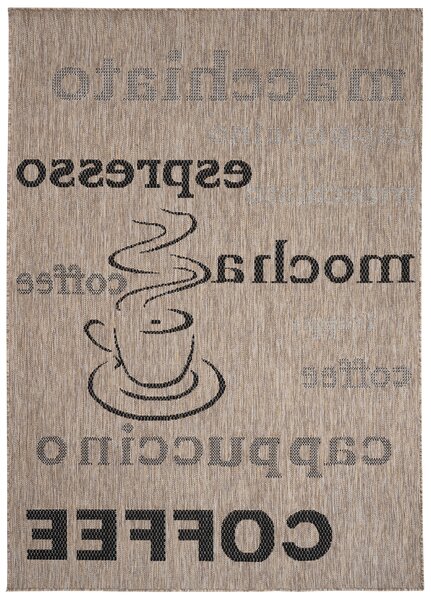 Makro Abra Kusový koberec Sisal MELISSA KF88A Kafe Popisy hnědý béžový Rozměr: 160x230 cm
