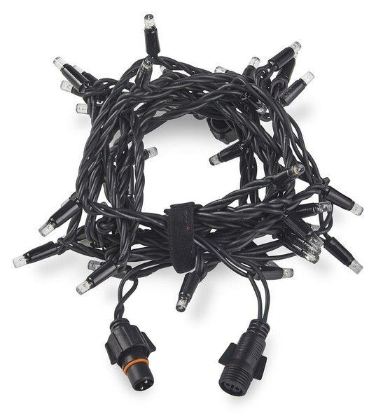Venkovní LED vánoční řetěz PROFI, černý kabel, studená bílá, 10m, 100 LED