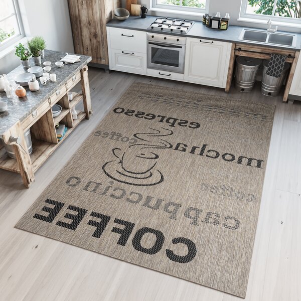 Makro Abra Kusový koberec Sisal MELISSA KF88A Kafe Popisy hnědý béžový Rozměr: 160x230 cm