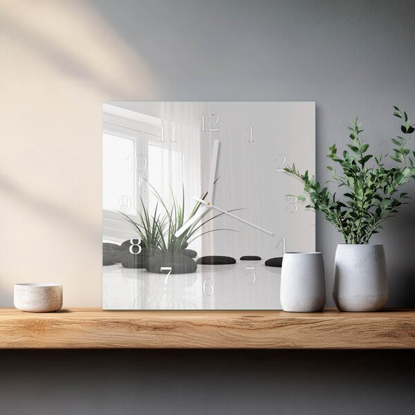 Skleněné hodiny Kameny zskb-30x30-00079237
