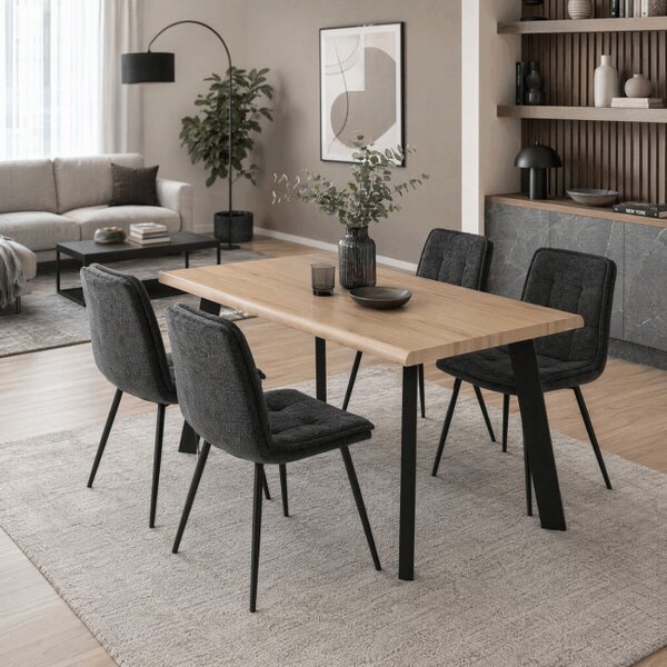 Jídelní stůl 80x140 cm HT-F4514 OAK divoký dub