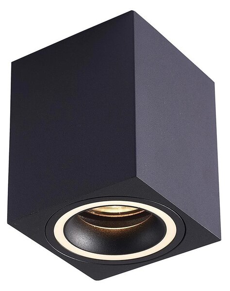 Stropní svítidlo Bima Ring Square, 1x černé kovové stínítko