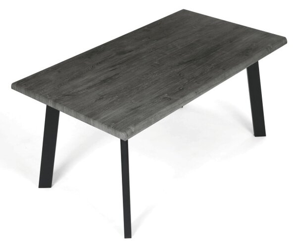 Jídelní stůl HT-F4516 GREY šedý dub / černé nohy