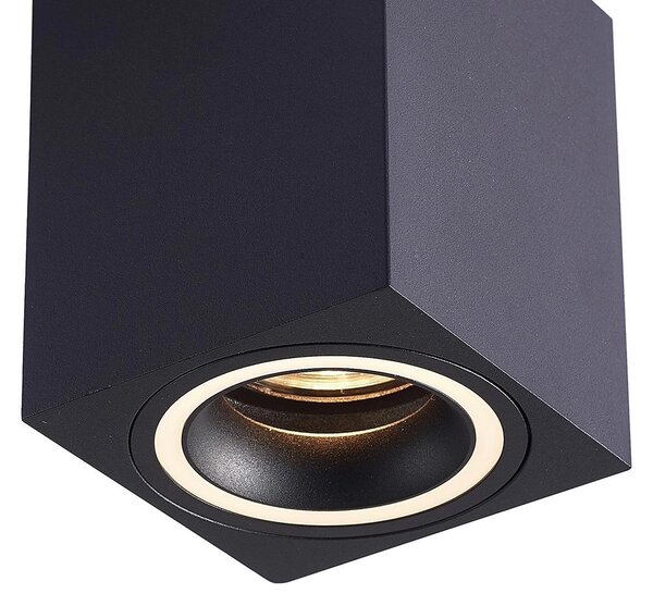 Stropní svítidlo Bima Ring Square, 1x černé kovové stínítko