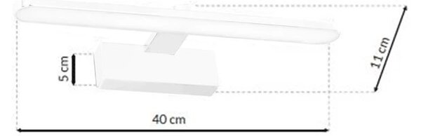 Nástěnné LED svítidlo Splash, 1x LED 8w, 4000k, (40 cm), w