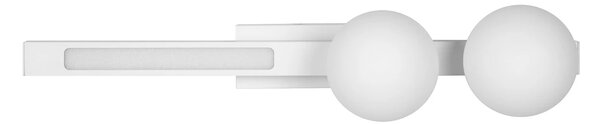 Nástěnné svítidlo Magnet2, 2x bílé skleněné stínítko + 1x LED 13W, w