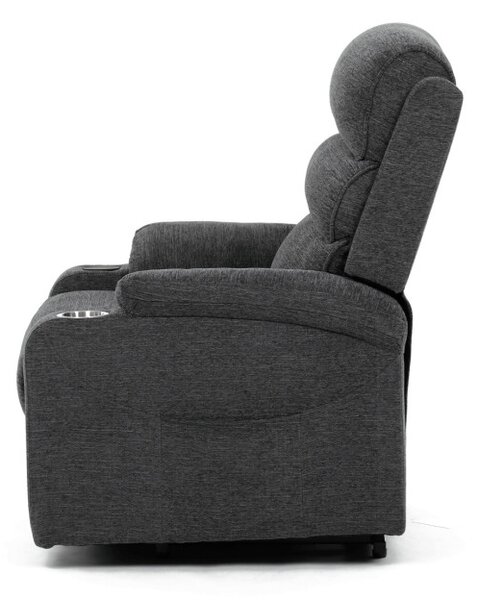 Polohovací křeslo šedé, elektrické TV-S8348 GREY2