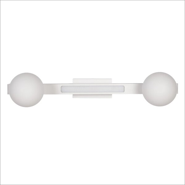 Nástěnné svítidlo Magnet1, 2x bílé skleněné stínítko + 1x LED 13W, w
