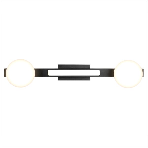 Nástěnné svítidlo Magnet1, 2x bílé skleněné stínítko + 1x LED 13W, b