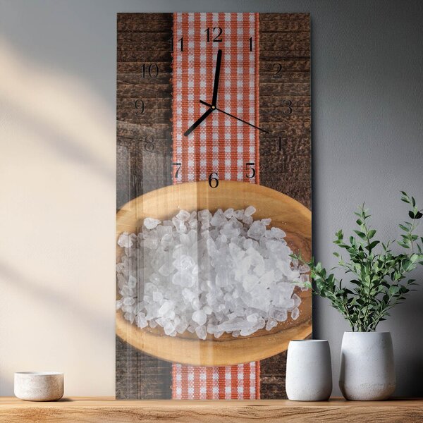 Skleněné hodiny vertikální Mořská sůl zsppc-30x60-00181867
