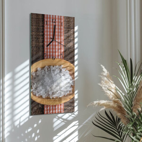 Skleněné hodiny vertikální Mořská sůl zsppc-30x60-00181867