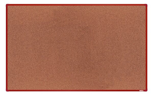 Korková nástěnka boardOK v hliníkovém rámu, 2000 x 1200 mm, červený rám