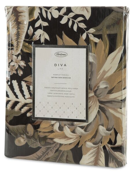 SATÉNOVÉ POVLEČENÍ DIVA22 200X220 CM, 2 KS 70X80 CM LISTY