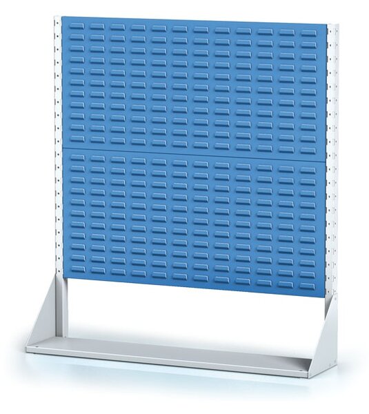 Perforované stojany s panely na boxy, 2 patra, základní pole