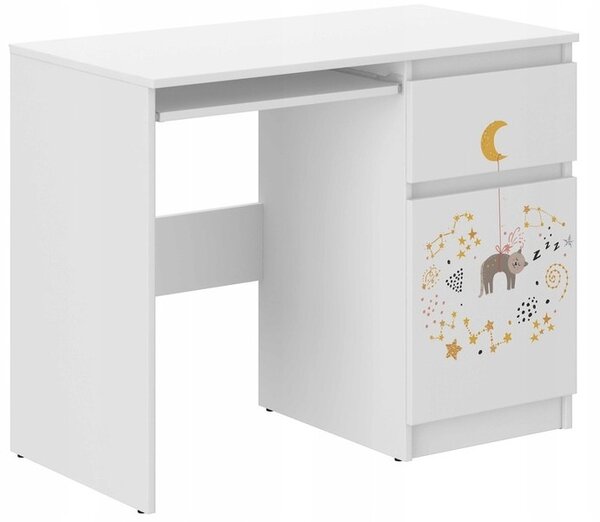 Dětský psací stůl s motivem noční oblohy a kočičkou 77x50x96 cm