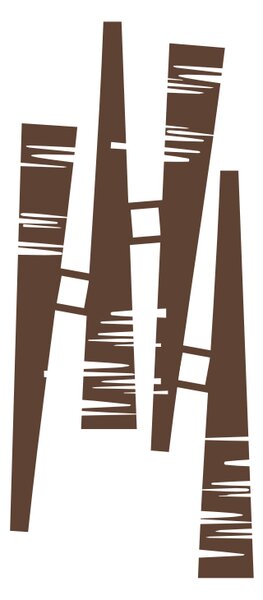 Dřevo - samolepka na zeď levandulová