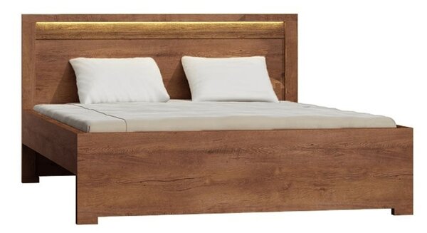 Manželská postel 160 cm Inneas (jasan světlý) (s roštem). 794548