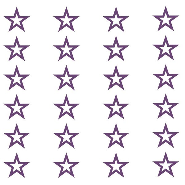 Hvězdičky - samolepky na zeď levandulová