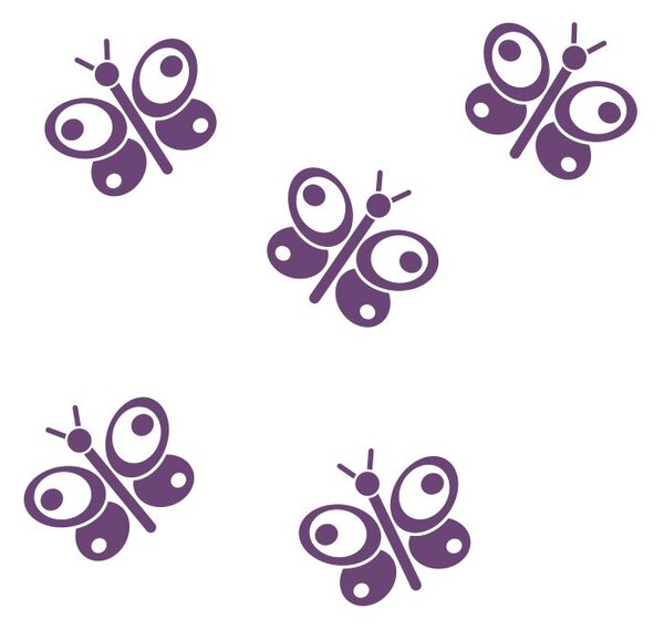 Motýlci - dětské samolepky na zeď pro holky azurová