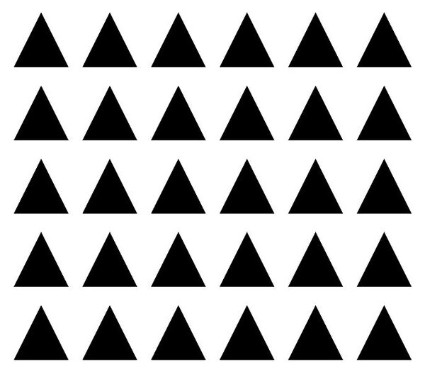 Trojúhelníky - samolepky na zeď bílá
