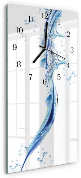 Skleněné hodiny vertikální Voda zsppc-30x60-00180852