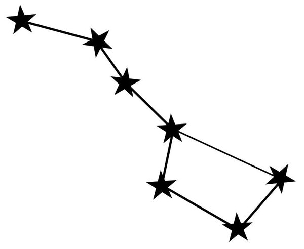 Vlastní souhvězdí - dětské samolepky na zeď vesmír oříšková
