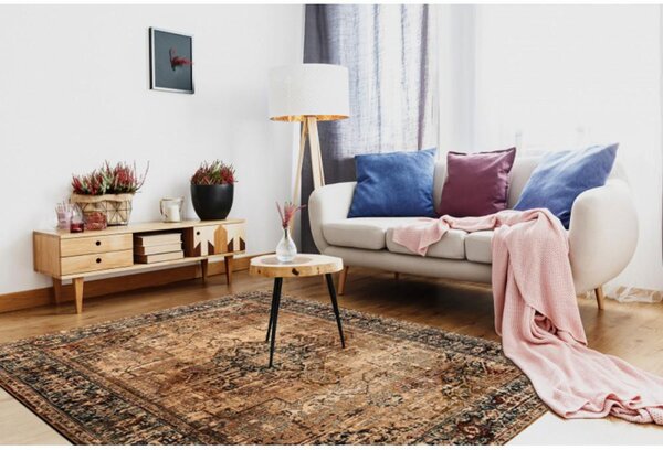Vlněný kusový koberec Kalar béžovo zelený 170x235cm