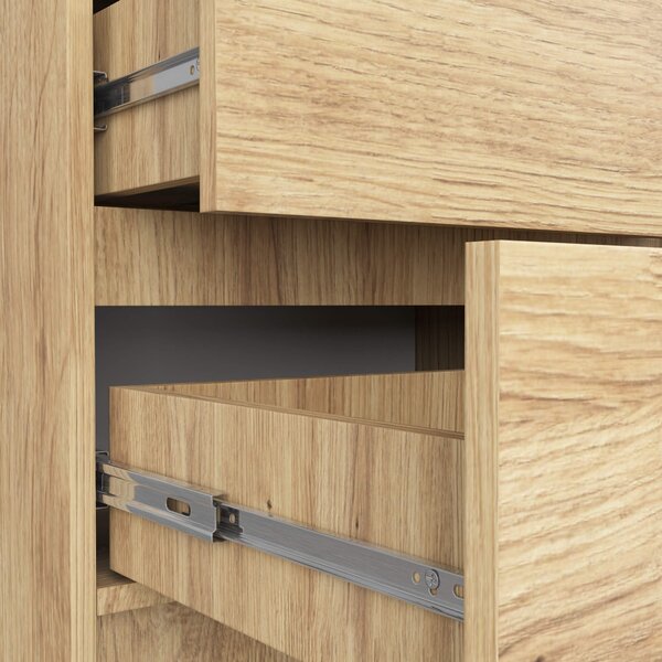 Ak furniture Komoda Kuba 60 cm - 5 šuplíků dub artisan