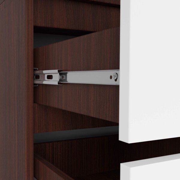 Ak furniture Šatní skříň Star 90 cm wenge/bílá