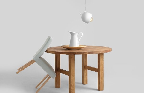 Nordic Design Bílé kovové závěsné světlo Pop 1