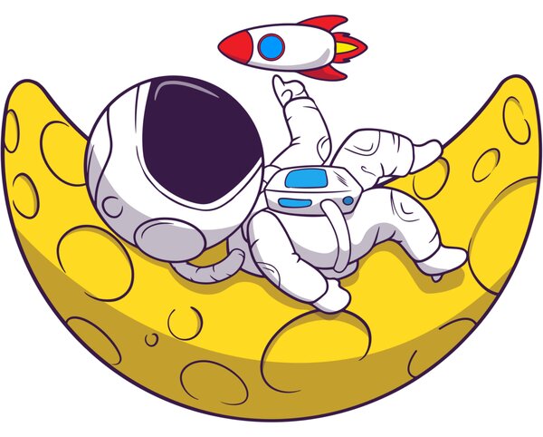 PIPPER. Textilní samolepka na zeď  "Astronauti"