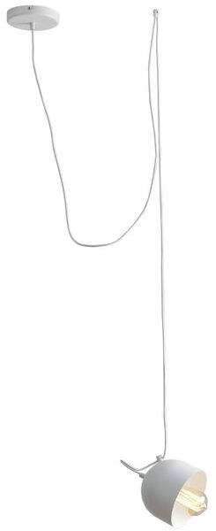 Nordic Design Bílé kovové závěsné světlo Pop 1