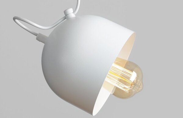 Nordic Design Bílé kovové závěsné světlo Pop 1